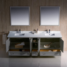 Load image into Gallery viewer, Fresca Oxford 84&quot; Gray Traditional Double Sink Bathroom Vanity- Fresca