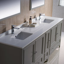 Load image into Gallery viewer, Fresca Oxford 84&quot; Gray Traditional Double Sink Bathroom Vanity- Fresca