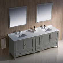Load image into Gallery viewer, Fresca Oxford 84&quot; Gray Traditional Double Sink Bathroom Vanity- Fresca