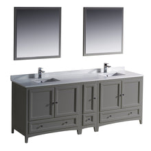 Load image into Gallery viewer, Fresca Oxford 84&quot; Gray Traditional Double Sink Bathroom Vanity- Fresca