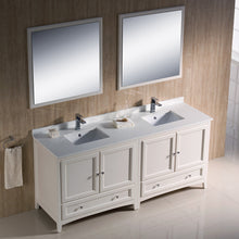 Load image into Gallery viewer, Fresca Oxford 72&quot; Antique White Traditional Double Sink Bathroom Vanity- Fresca