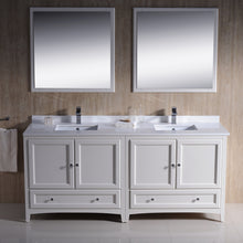 Load image into Gallery viewer, Fresca Oxford 72&quot; Antique White Traditional Double Sink Bathroom Vanity- Fresca