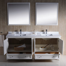 Load image into Gallery viewer, Fresca Oxford 72&quot; Antique White Traditional Double Sink Bathroom Vanity- Fresca