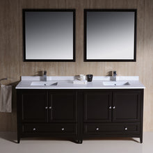 Load image into Gallery viewer, Fresca Oxford 72&quot; Espresso Traditional Double Sink Bathroom Vanity- Fresca