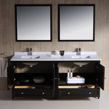 Load image into Gallery viewer, Fresca Oxford 72&quot; Espresso Traditional Double Sink Bathroom Vanity- Fresca