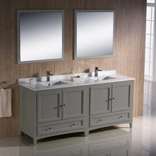 Load image into Gallery viewer, Fresca Oxford 72&quot; Gray Traditional Double Sink Bathroom Vanity- Fresca