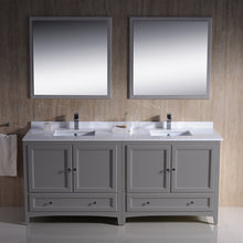 Load image into Gallery viewer, Fresca Oxford 72&quot; Gray Traditional Double Sink Bathroom Vanity- Fresca