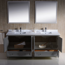 Load image into Gallery viewer, Fresca Oxford 72&quot; Gray Traditional Double Sink Bathroom Vanity- Fresca