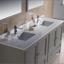 Load image into Gallery viewer, Fresca Oxford 72&quot; Gray Traditional Double Sink Bathroom Vanity- Fresca
