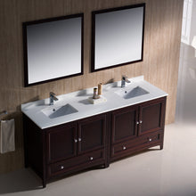 Load image into Gallery viewer, Fresca Oxford 72&quot; Mahogany Traditional Double Sink Bathroom Vanity- Fresca