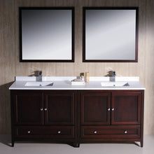 Load image into Gallery viewer, Fresca Oxford 72&quot; Mahogany Traditional Double Sink Bathroom Vanity- Fresca