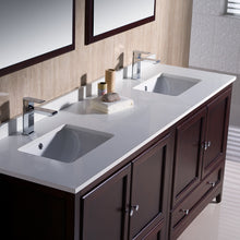 Load image into Gallery viewer, Fresca Oxford 72&quot; Mahogany Traditional Double Sink Bathroom Vanity- Fresca