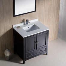 Load image into Gallery viewer, Fresca Oxford 30&quot; Espresso Traditional Bathroom Vanity- Fresca