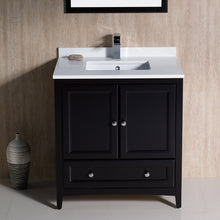 Load image into Gallery viewer, Fresca Oxford 30&quot; Espresso Traditional Bathroom Vanity- Fresca