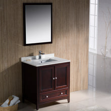 Load image into Gallery viewer, Fresca Oxford 30&quot; Mahogany Traditional Bathroom Vanity- Fresca