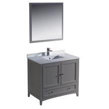 Load image into Gallery viewer, Fresca Oxford 36&quot; Gray Traditional Bathroom Vanity- Fresca