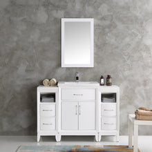 Load image into Gallery viewer, Fresca Cambridge 48&quot; White Traditional Bathroom Vanity w/ Mirror- Fresca