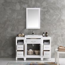 Load image into Gallery viewer, Fresca Cambridge 48&quot; White Traditional Bathroom Vanity w/ Mirror- Fresca