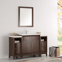 Load image into Gallery viewer, Fresca Cambridge 54&quot; Antique Coffee Traditional Bathroom Vanity w/ Mirror- Fresca