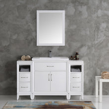 Load image into Gallery viewer, Fresca Cambridge 54&quot; White Traditional Bathroom Vanity w/ Mirror- Fresca