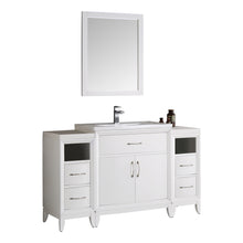 Load image into Gallery viewer, Fresca Cambridge 54&quot; White Traditional Bathroom Vanity w/ Mirror- Fresca