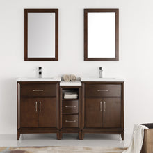 Load image into Gallery viewer, Fresca Cambridge 60&quot; Antique Coffee Double Sink Traditional Bathroom Vanity w/ Mirrors- Fresca