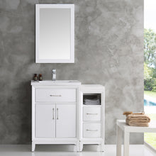 Load image into Gallery viewer, Fresca Cambridge 36&quot; White Traditional Bathroom Vanity w/ Mirror- Fresca