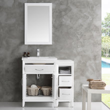 Load image into Gallery viewer, Fresca Cambridge 36&quot; White Traditional Bathroom Vanity w/ Mirror- Fresca