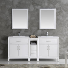 Load image into Gallery viewer, Fresca Cambridge 72&quot; White Double Sink Traditional Bathroom Vanity w/ Mirrors- Fresca