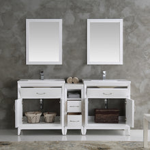 Load image into Gallery viewer, Fresca Cambridge 72&quot; White Double Sink Traditional Bathroom Vanity w/ Mirrors- Fresca