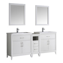 Load image into Gallery viewer, Fresca Cambridge 72&quot; White Double Sink Traditional Bathroom Vanity w/ Mirrors- Fresca