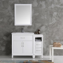 Load image into Gallery viewer, Fresca Cambridge 42" White Traditional Bathroom Vanity w/ Mirror- Fresca