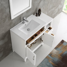 Load image into Gallery viewer, Fresca Cambridge 42" White Traditional Bathroom Vanity w/ Mirror- Fresca
