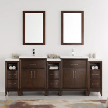 Load image into Gallery viewer, Fresca Cambridge 84&quot; Antique Coffee Double Sink Traditional Bathroom Vanity w/ Mirrors- Fresca