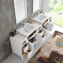 Load image into Gallery viewer, Fresca Cambridge 84&quot; White Double Sink Traditional Bathroom Vanity w/ Mirrors- Fresca