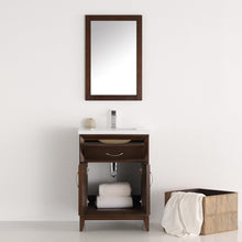 Load image into Gallery viewer, Fresca Cambridge 24&quot; Antique Coffee Traditional Bathroom Vanity w/ Mirror- Fresca