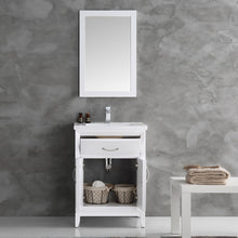 Load image into Gallery viewer, Fresca Cambridge 24&quot; White Traditional Bathroom Vanity w/ Mirror- Fresca