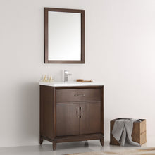 Load image into Gallery viewer, Fresca Cambridge 30&quot; Antique Coffee Traditional Bathroom Vanity w/ Mirror- Fresca