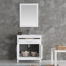 Load image into Gallery viewer, Fresca Cambridge 30&quot; White Traditional Bathroom Vanity w/ Mirror- Fresca
