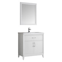 Load image into Gallery viewer, Fresca Cambridge 30&quot; White Traditional Bathroom Vanity w/ Mirror- Fresca