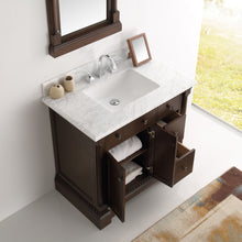 Load image into Gallery viewer, Fresca Kingston 37&quot; Antique Coffee Traditional Bathroom Vanity w/ Mirror- Fresca