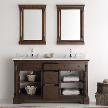 Load image into Gallery viewer, Fresca Kingston 61&quot; Antique Coffee Double Sink Traditional Bathroom Vanity w/ Mirrors- Fresca