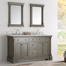 Load image into Gallery viewer, Fresca Kingston 61&quot; Antique Silver Double Sink Traditional Bathroom Vanity w/ Mirrors- Fresca