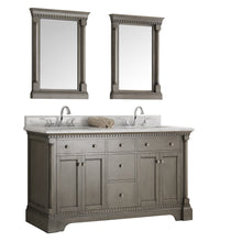 Load image into Gallery viewer, Fresca Kingston 61&quot; Antique Silver Double Sink Traditional Bathroom Vanity w/ Mirrors- Fresca