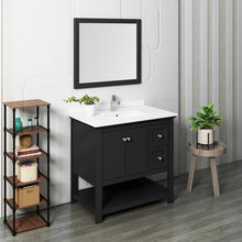 Load image into Gallery viewer, Fresca Manchester 36&quot; Black Traditional Bathroom Vanity w/ Mirror- Fresca