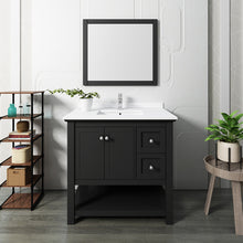 Load image into Gallery viewer, Fresca Manchester 36&quot; Black Traditional Bathroom Vanity w/ Mirror- Fresca