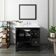 Load image into Gallery viewer, Fresca Manchester 36&quot; Black Traditional Bathroom Vanity w/ Mirror- Fresca