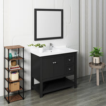 Load image into Gallery viewer, Fresca Manchester 42&quot; Black Traditional Bathroom Vanity w/ Mirror- Fresca