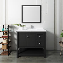 Load image into Gallery viewer, Fresca Manchester 42&quot; Black Traditional Bathroom Vanity w/ Mirror- Fresca