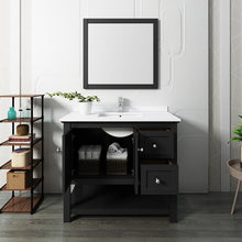 Load image into Gallery viewer, Fresca Manchester 42&quot; Black Traditional Bathroom Vanity w/ Mirror- Fresca